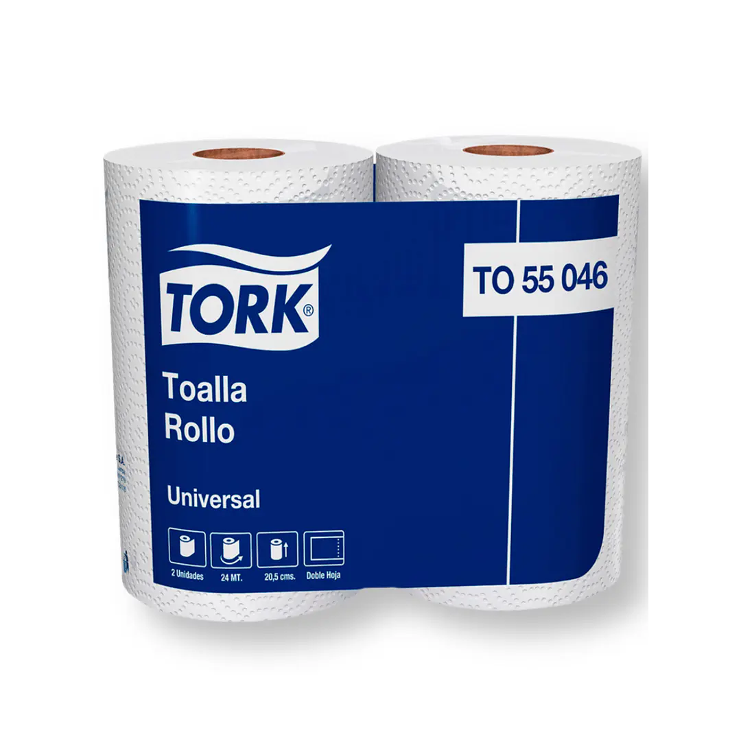 Toalla de Papel Tork 2 Rollos 24 m Doble Hoja