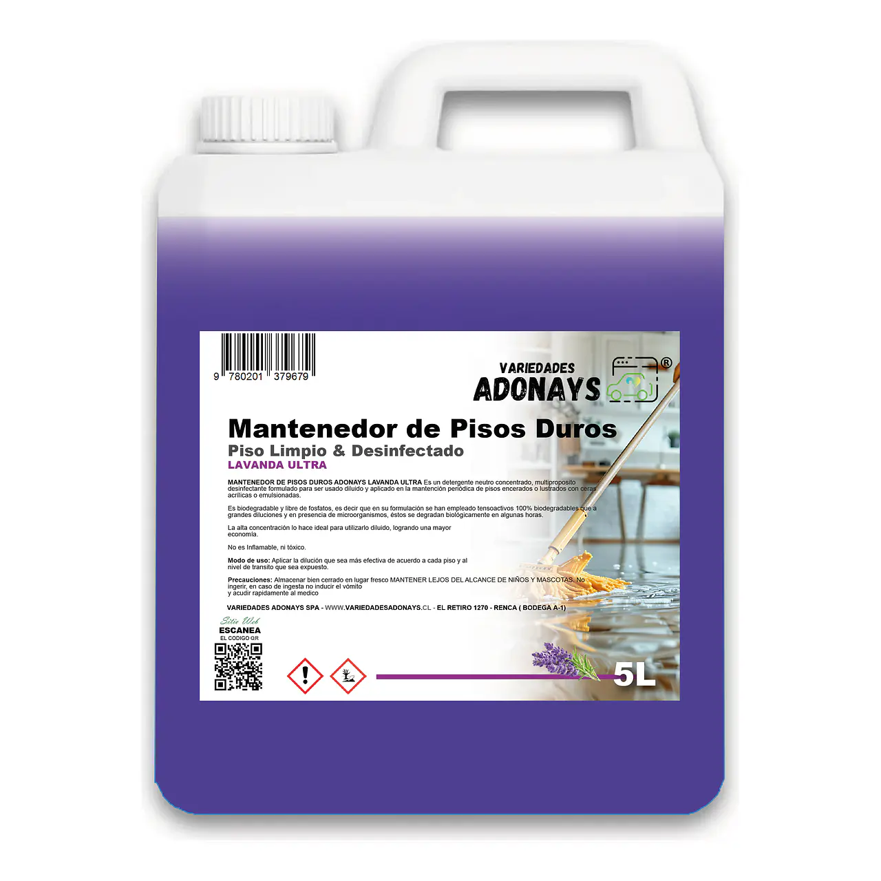 Mantenedor de pisos Lavanda ADONAYS 5L