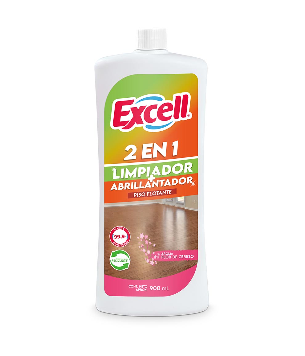 Excell Limpiador y Abrillantador Piso Flotante Lavanda 900 cc 2 en 1