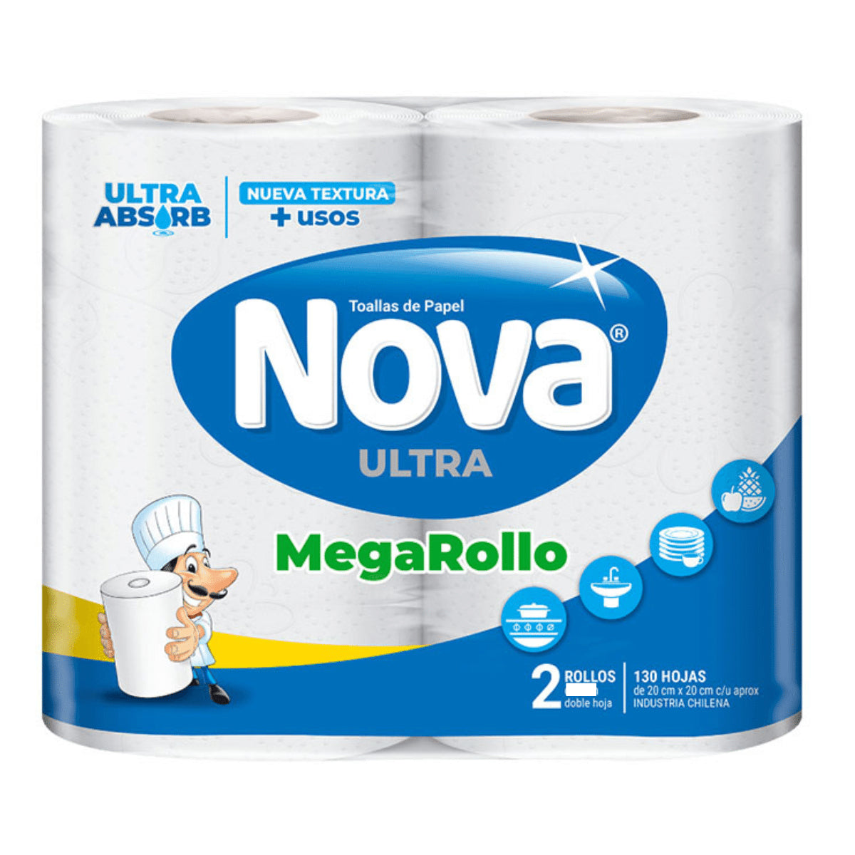 Toalla de Papel Nova Ultra Mega Rollo 24 m 2 un