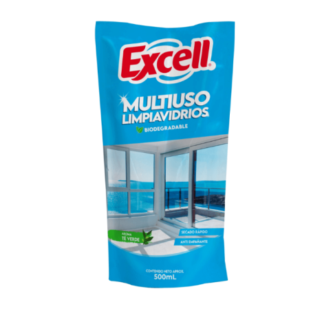 EXCELL Multi uso Limpia Vidrios recarga 500cc