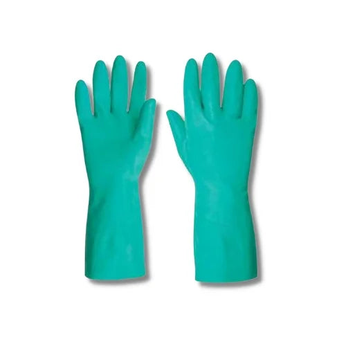 Guante Verde Flocado Talla M Par
