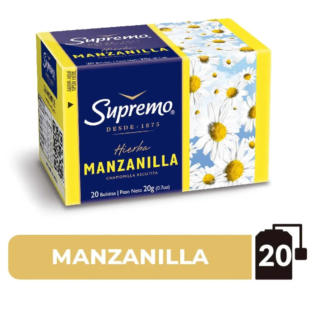 Hierbas Supremo 20 bolsas manzanilla
