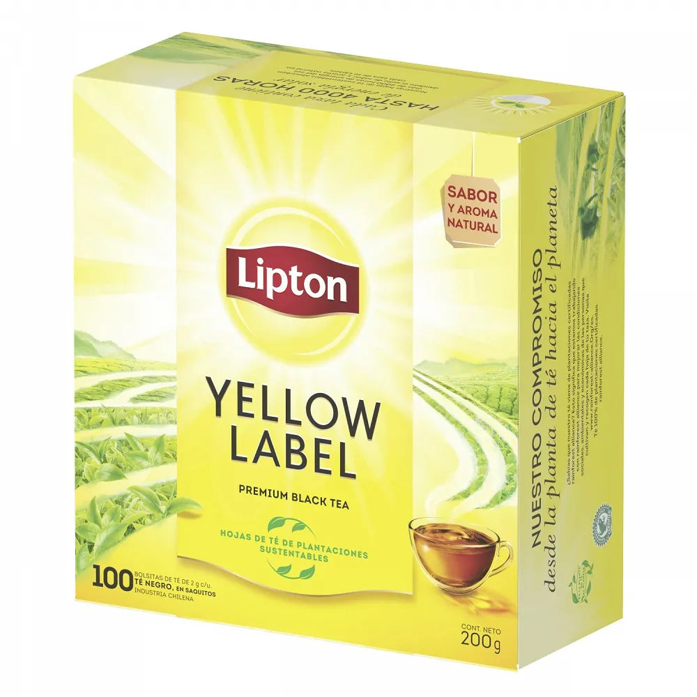 Té Lipton Yellow Label 100 un