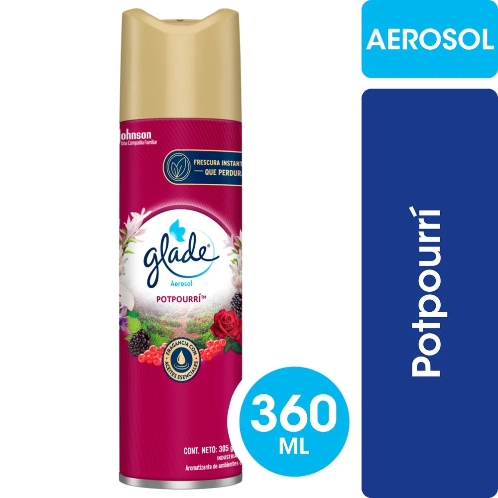 Desodorante Ambiental Potpourri  Glade Aerosol 360cc
