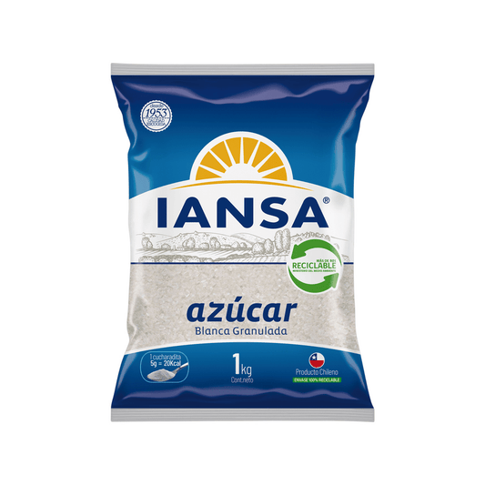 Azúcar Blanca Granulada Iansa Bolsa 1 kg