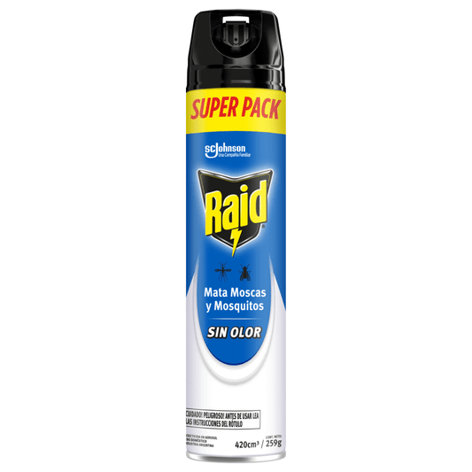 Insecticida Raid Mata Moscas Y Mosquitos Sin Olor En Aerosol