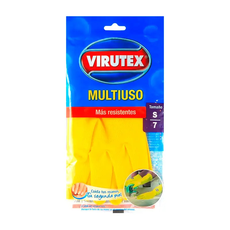 Guantes Multiuso Talla S Amarillo Virutex