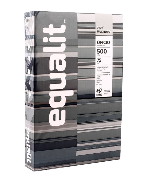 Papel Fotocopia Equalit Multiuso Oficio 500 Hojas