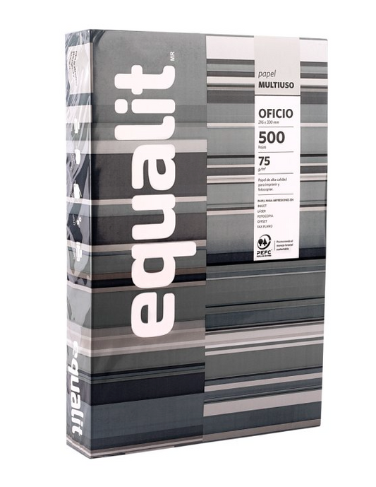 Papel Fotocopia Equalit Multiuso Oficio 500 Hojas