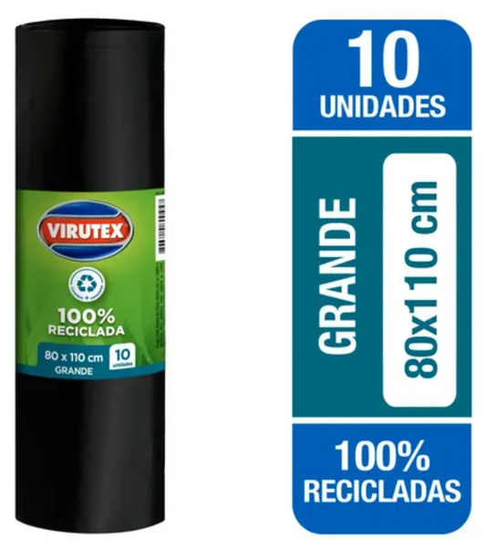 Virutex Bolsa Basura 80x110 x 10u