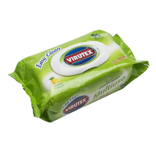 Toallas Humedas Desinfectantes Virutex 90 unidades Limon
