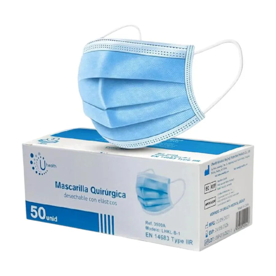 MASCARILLA CELESTE 50 PARES