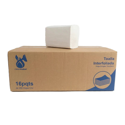 Caja 16 paquetes x 250 hojas Toalla de Papel Interfoleada Nobre
